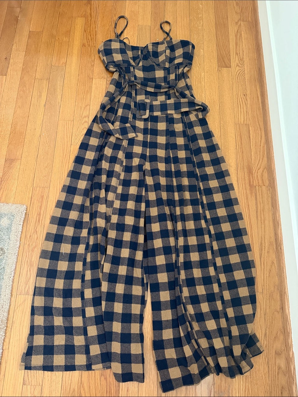 Free People Hold Me Tight Gingham Jumpsuit - Picture 6 of 12